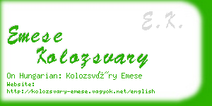 emese kolozsvary business card